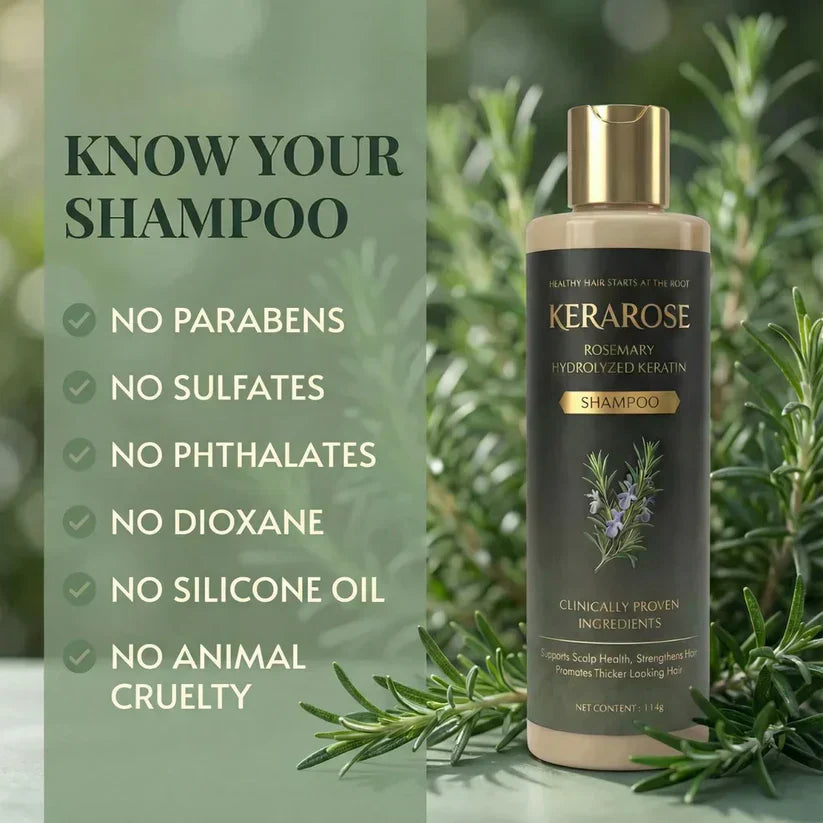 Kerarose Rosemary Shampoo For Hair Growth (Buy 1 Get 1 Free 🔥🔥)